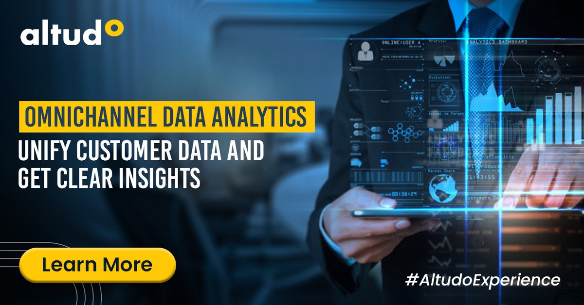 GoAltudo's tweet image. Unifying #CustomerData helps brands get a 360-degree view to curate data-driven journeys that turn spectators into customers. 
✍Learn more: bit.ly/3GSaGfc

#DigitalAnalytics #BigData #Omnichannel #MarketingAnalytics #B2BMarketing #AltudoExperience