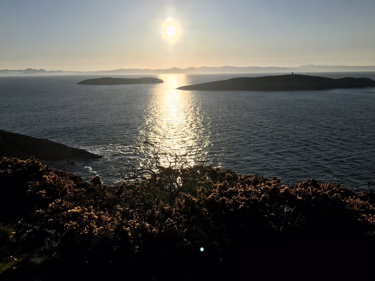 Clear skies early this morning on the coastal path near #abersoch