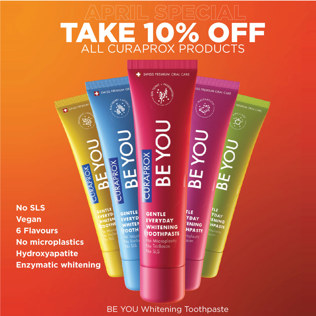 TAKE 10% OFF ALL CURAPROX PRODUCTS
BE YOU Whitening Toothpaste
#curaprox #whitesmile #whiteteeth #oralhealththerapists #whitenyourteeth #treatment #practitioner #ahpra #pearlywhites

Explore range at 
🔗 medident.com.au/medident-catal…
📞  Call 1300 886 674
✉️ medident@medident.com.au