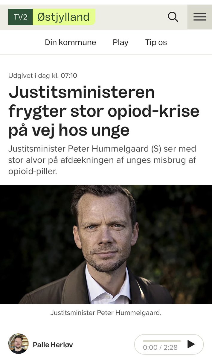 Meget enig med <a href="/PHummelgaard/">Peter Hummelgaard</a>. I #Aarhus frygter jeg også eksplosivt misbrug blandt unge. Det er billigt, svært at opdage, nemt at skaffe og man bliver afhængig. Farlig cocktail. #dkpol
