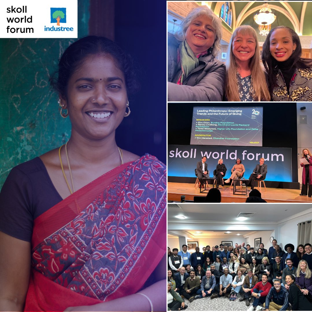 Industreefdn's tweet photo. @ChhiberNeelam at the #skollworldforum 2023!
#swf #swf2023 #industree #womenempowerment #womenchangemakers #thoughtleaders #partnerships #collaborations #thankyou #grateful #work #markets #grassroots https://t.co/H4pyBNz4FR