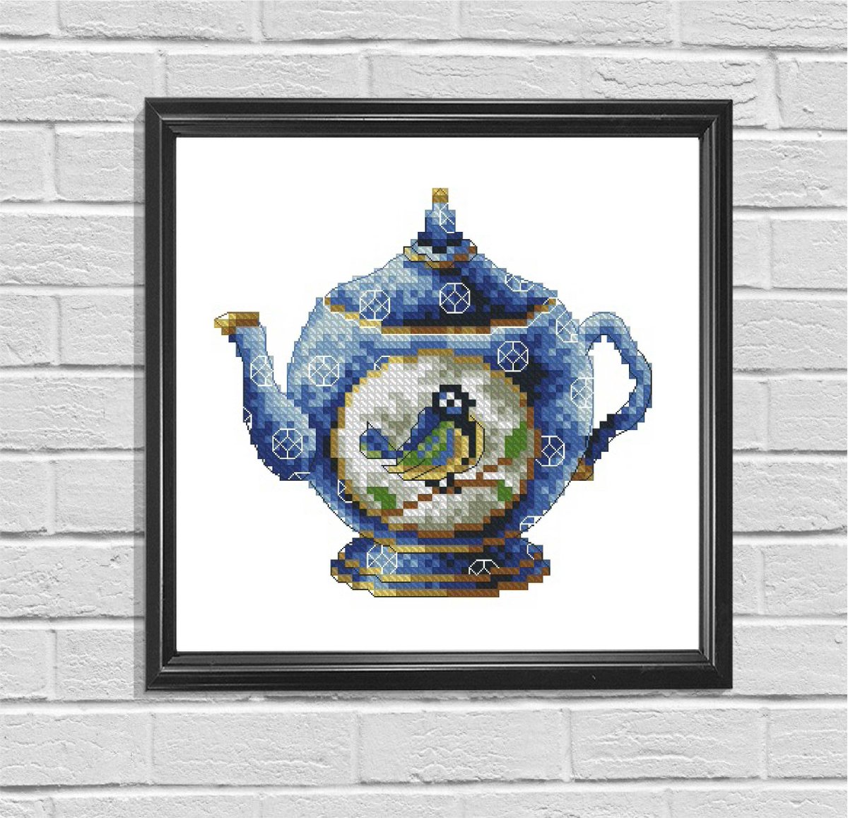 Really love this, from the Etsy shop AppleJamStitch. etsy.me/3L93e28 #etsy #crossstitchpattern #cutecrossstitch #xstitchpattern #xstitchwallart #naturecrossstitch #teapotpattern #teatimewallart #teatimexstitch #teapotxstitch