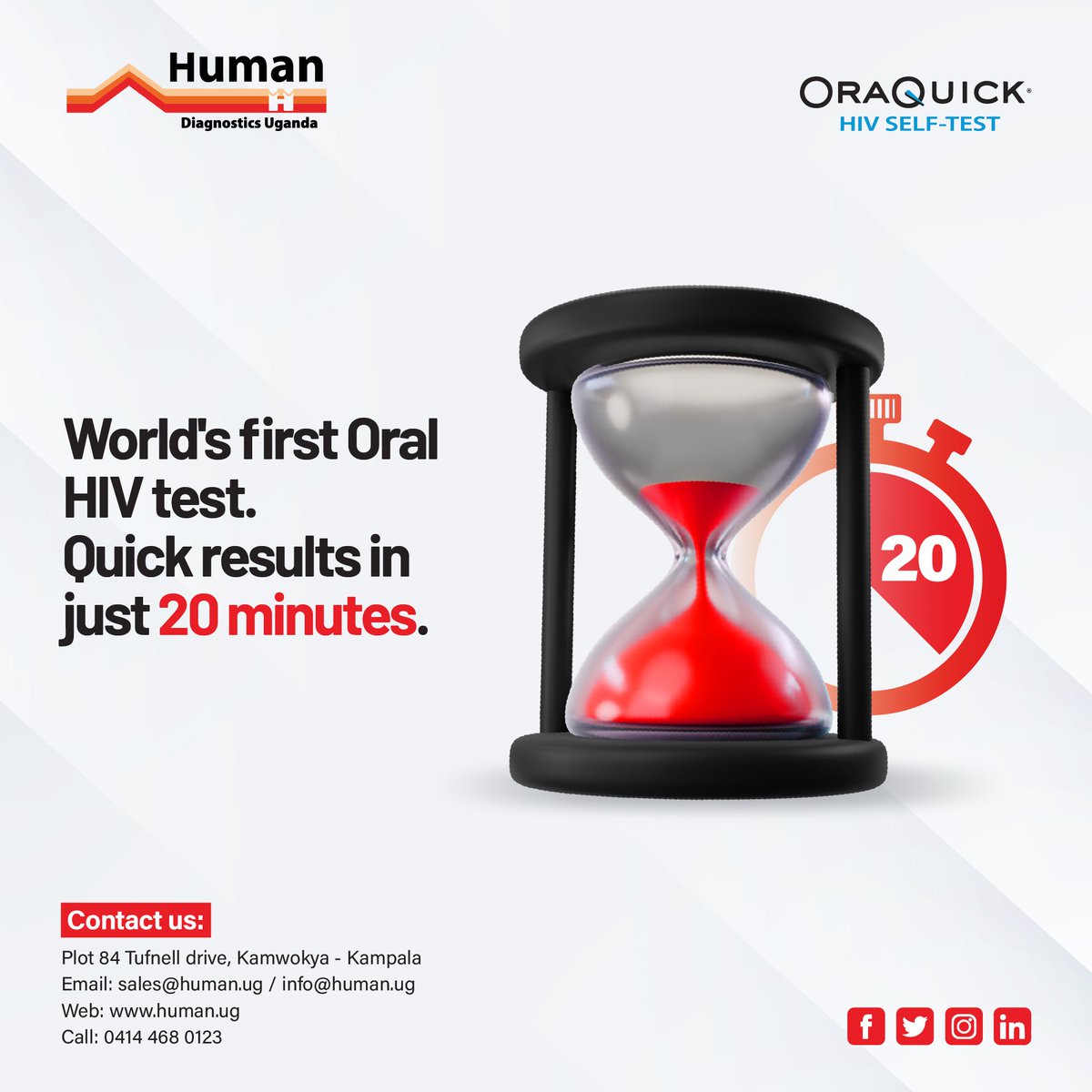 Do away with long medical queues. Use the quick oral swab for fast results.

#OraQuickHIVSelfTest 
#TestBeforeYouTaste 
#knowyourhivstatus