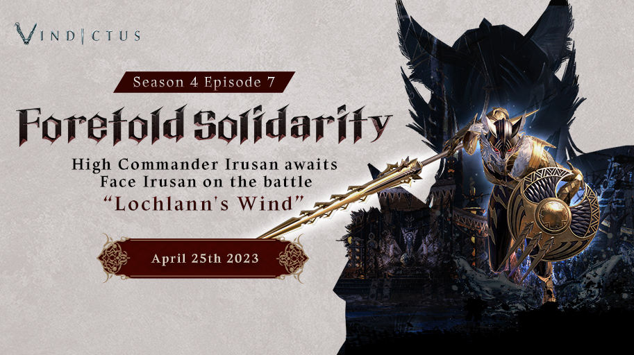 Vindictus's tweet photo. Are you guys ready to face the High Commander Irusan?
Stay tuned for the upcoming battle, "Lochlann's Wind"!

>> https://t.co/LQ8HntfcKz

#Vindictus #april_update #Irusan #lochlanns_wind https://t.co/SP9HpydPZD