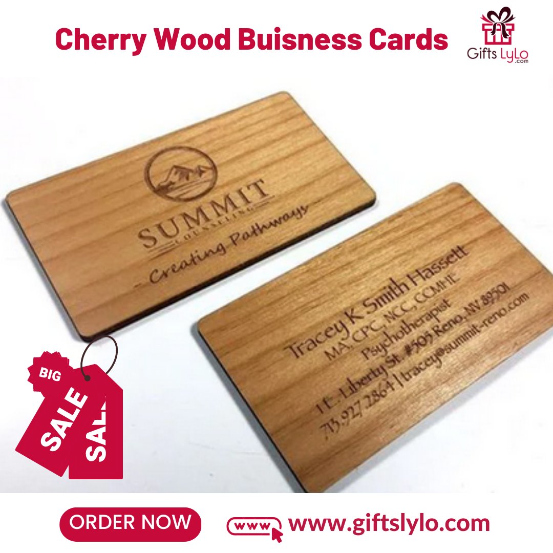 Big Sale📢
Unique Cherry Wood Buisness Cards

🇵🇰 Home delivery all over Pakistan. 🇵🇰
💯QUALITY GUARANTEED

SHOP NOW👇
giftslylo.com/products/cherr…
.
.
.

#giftslylo #woodenbusinesscards #cherrywoodcards #ecofriendlycards #sustainablebusiness #uniquebusinesscards