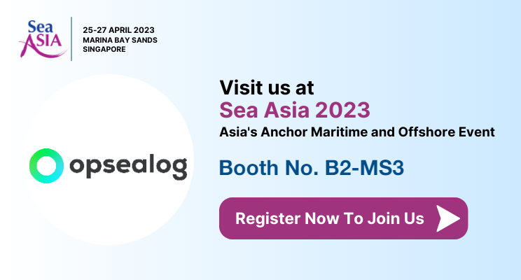 Only one week left until Sea Asia, and we couldn't be more excited to join the industry's leading players in Singapore!
bit.ly/3yU8sI3

#Opsealog #SeaAsia #Maritime #Shipping #VesselPerformance #DataDrivenSolutions #Innovation #Sustainability #Singapore #Conference