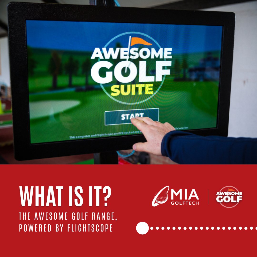 The #AwesomeGolf Range, powered by FlightScope, offers your customers a permanent #DrivingRange solution.

Using 28 club and ball data parameters, it allows players to play games and analyse swing and ball flight with unerring accuracy.

Learn more 👇

miasportstechnology.com/pages/awesome-…