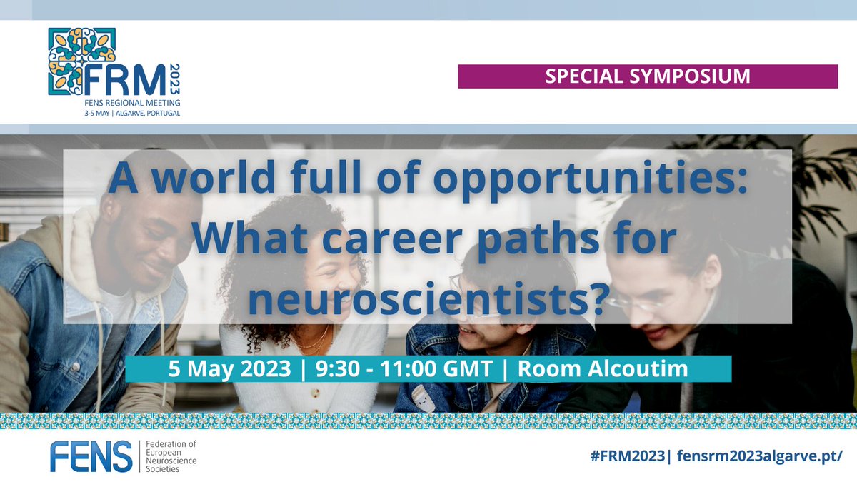 FENS Special Symposium at #FRM2023! Learn how a #neuroscience background can contribute to your #career in business, industry, and the publishing sector.
🗓️ When? 5 May 
⏰ What time? 9:30 - 11:00 GMT
👉 More info: loom.ly/oWaxInY

<a href="/SchubiNeuro/">Dirk Schubert</a> <a href="/neuroclara/">Clara García-Gorro</a> <a href="/FENSRM/">FENSRM</a>