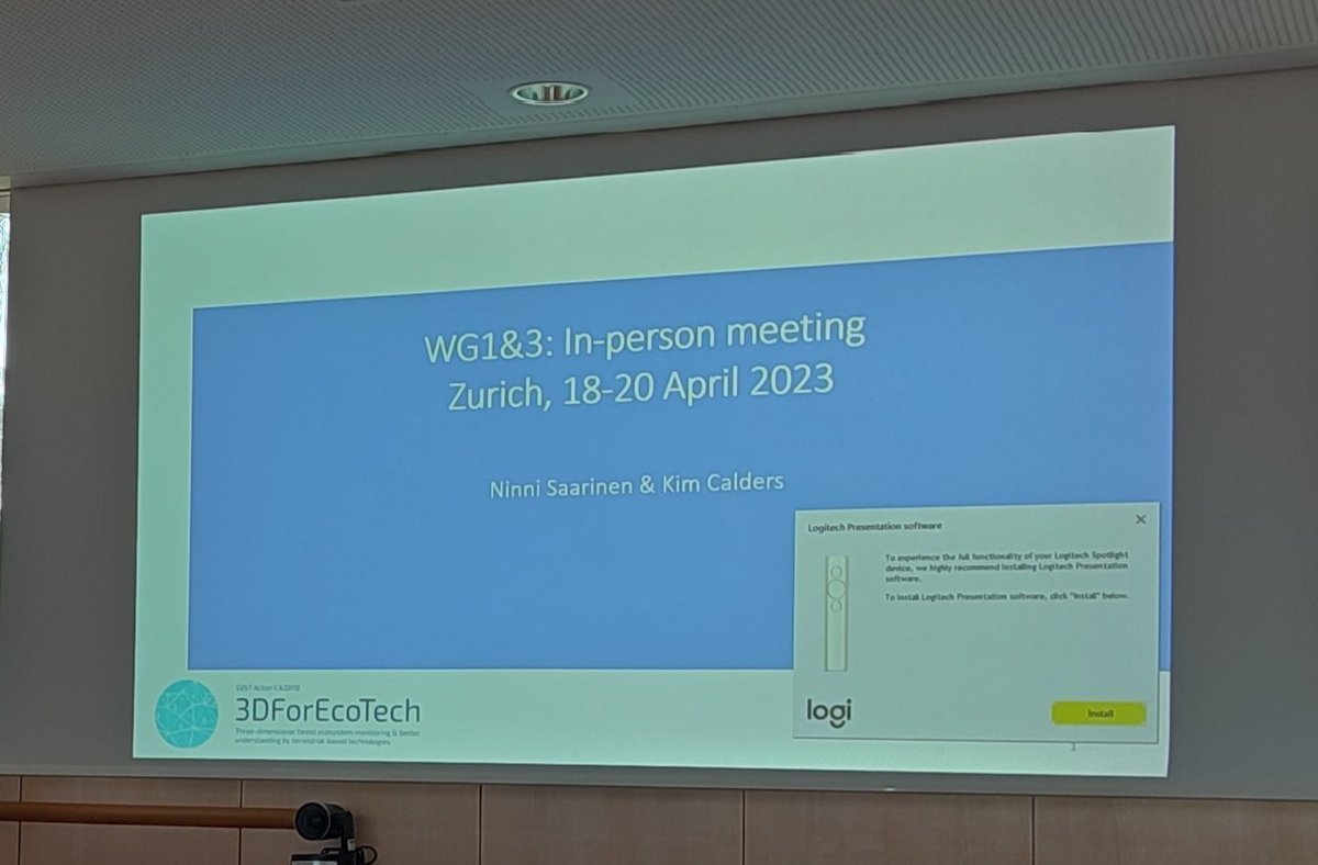 Let's begin this week working with the #COSTAction @3DForEcoTech in #Zurich. @INIA_es @kimcalders @m_mokros @ninni_saarinen @ananovogomez. #forestresearch #TLS #ALS #technology