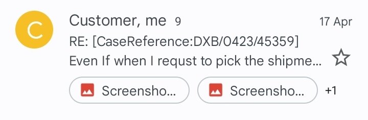 NaDerAbDallah9's tweet image. @Aramex 
More than 9 e-mail and still nothing although I offered to pick it up by myself 
#Aramax ×××××××