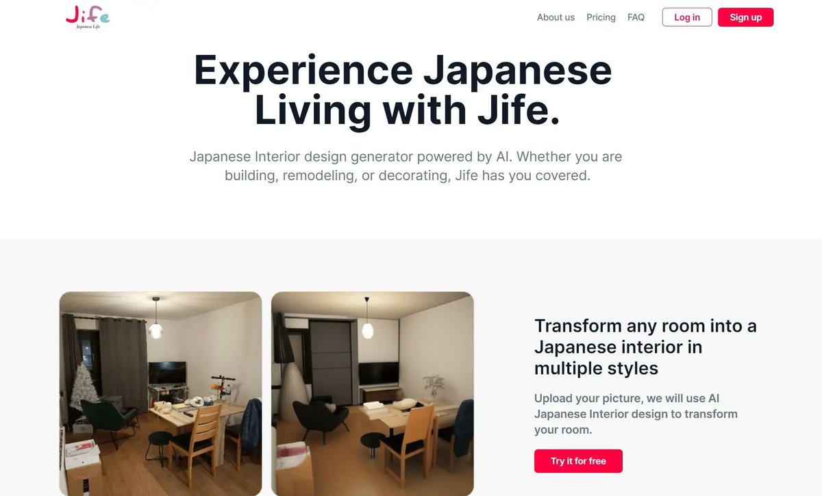 aitoolslab's tweet image. Japanese Style Interior Design AI is an AI-powered platform that helps users create stunning interior designs and virtual staging mockups for any home space in Japanese style. #image #imageGenerated #desing #ai #tools #aitoolslab

➡️aitoolslab.io/ai-tool/jife