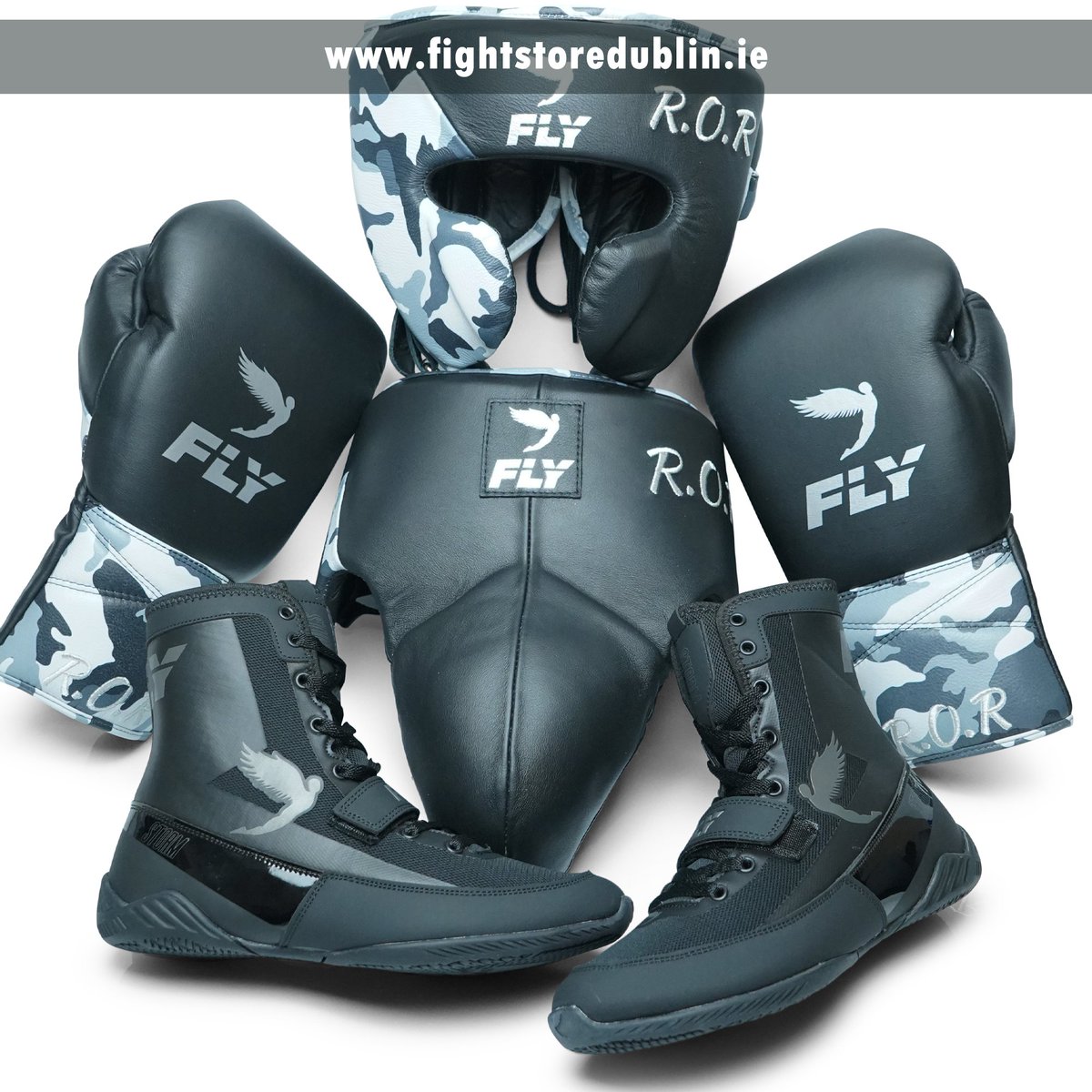 Check out this custom Black Camo #fly set with matching #storm boxing boots from #fightstoreireland #thefighterschoice® 
Contact us for your custom kit. 
FightStoreDublin.ie 
#boxing #irishboxing #boxe #boxeo #boxen #custommade #madeintheuk
