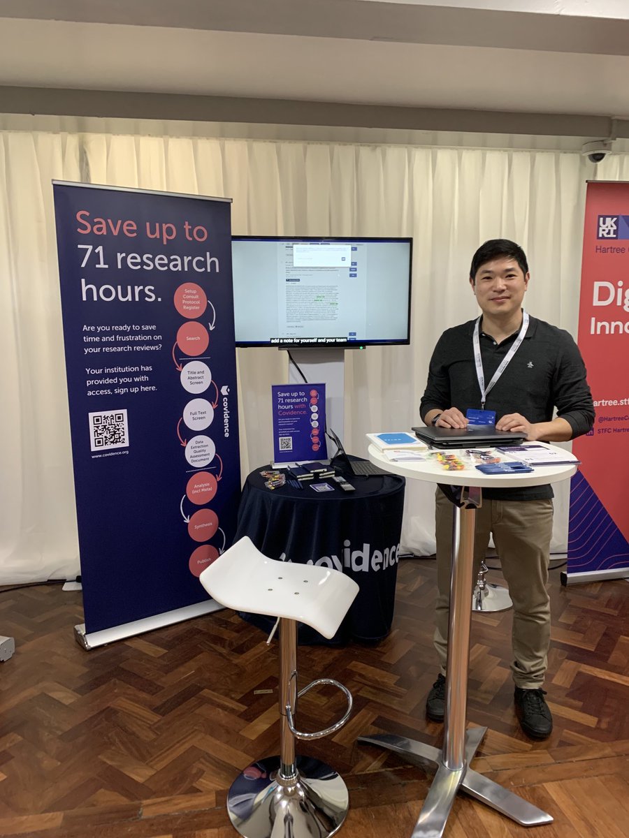 magsvanderesch's tweet photo. All set for THE Digital Universities_uk @UniversityLeeds @THEworldsummits @Covidence @Table4Wong #covidence #systematicreviews #researcher #digitalresearch https://t.co/AXtKr0HTGV