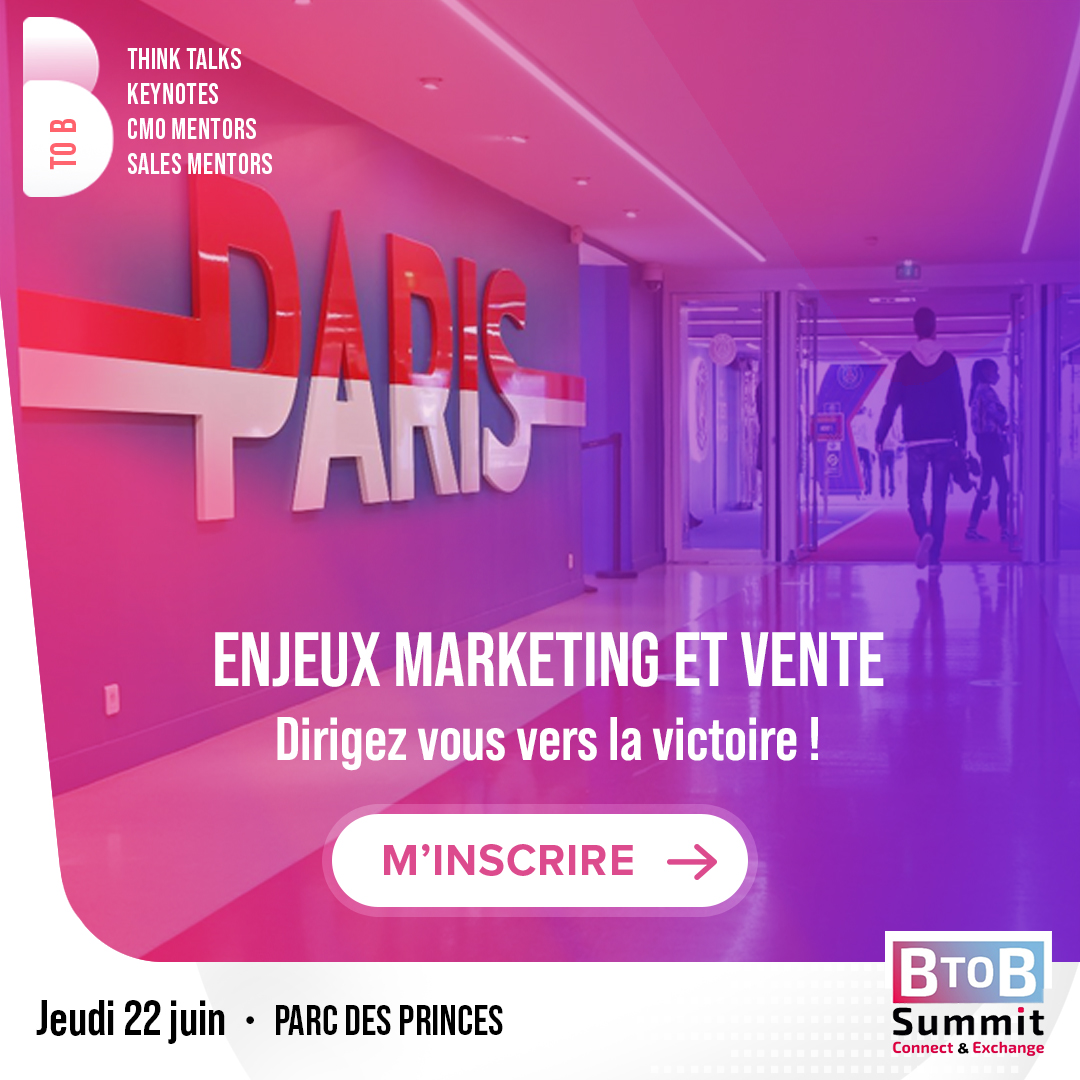 Enjeux Marketing et Vente : le 22 Juin préparez-vous à la victoire ! Au Parc des Princes pour rencontrer la communauté marketing et vente et échanger sur vos enjeux du moment. Repartez avec des idées actionnables . Inscrivez-vous au #BtoBSummit2023
btob-summit.btob-leaders.com/fr/registratio…