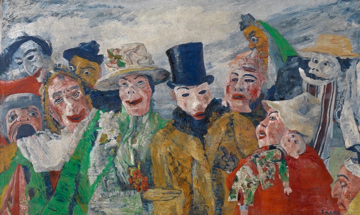 FrankMalfitano's tweet image. PAINTINGS OF THE DAY: Works by #BelgianArtist #JamesEnsor circa #1890s #1900s #paintings #modernart #famousartist