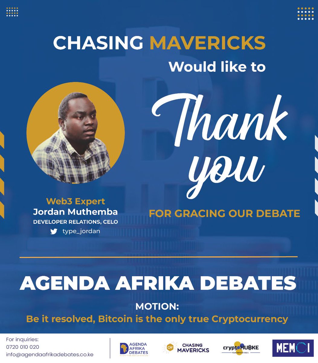 KBCC_01's tweet image. Thank you @type_jordan for gracing our event and for sharing your expert opinion on the debate
#BitcoinDebate2023 #AAD2023 #GetitDonetheMavericksWay