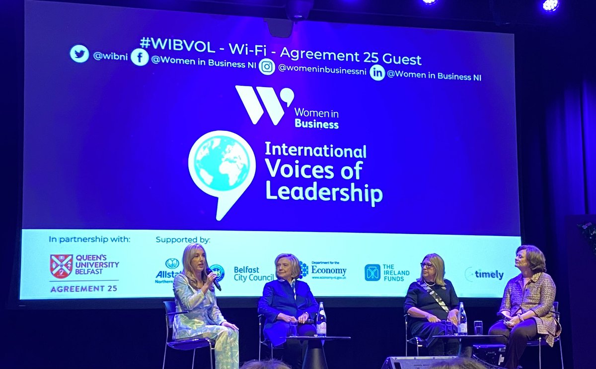 Very proud of @carolinemfeeney hosting the International Voices of Leadership conference in Mandela Hall @QUBelfast a fabulous manager and leader @StafflineIre #WIBVOL
