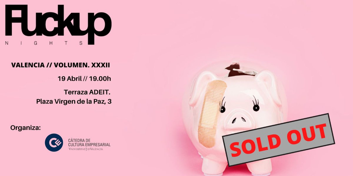 funvlc's tweet photo. Colgamos cartel de SOLD OUT 👏
Era difícil con tantos festivos por medio, pero con speakers 🔝 como: @fvsegarra, #MariaLuke y @stefanoscardia no podía ser de otra manera.
GRACIAS querida comunidad de #FuckupNightsVLC🙌🙌🙌
@catedraCe @kvirrueta
#fracasos #errores #aprendizajes https://t.co/Jbv3JAV174