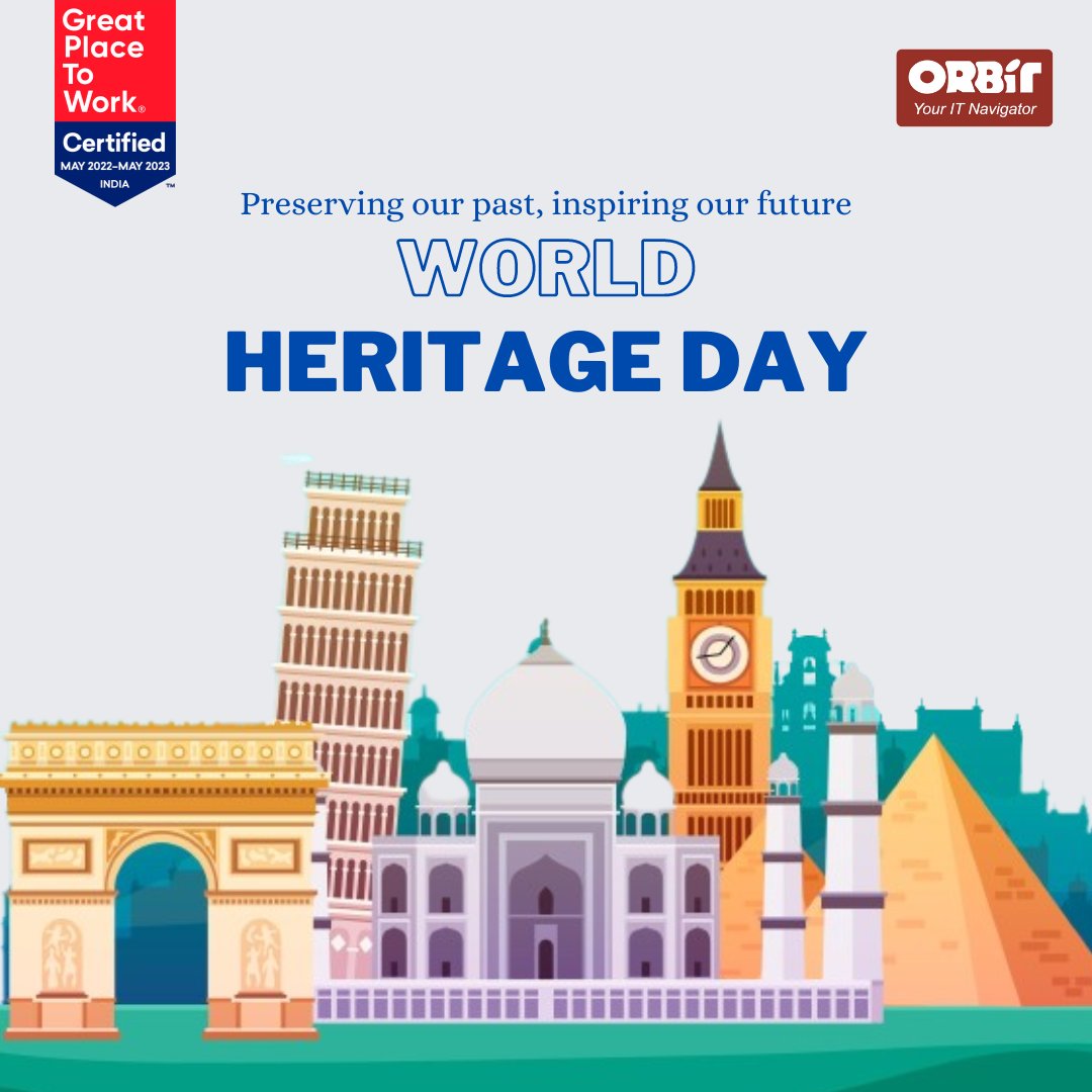 From ancient monuments to stunning landscapes, our world's heritage is a testament to the creativity and ingenuity of humanity.

Happy World Heritage Day!

#orbirt #orbittechsol #heritageday #monuments #worldheritage #humanity #digitalisation #globalisation #monumentsofindia