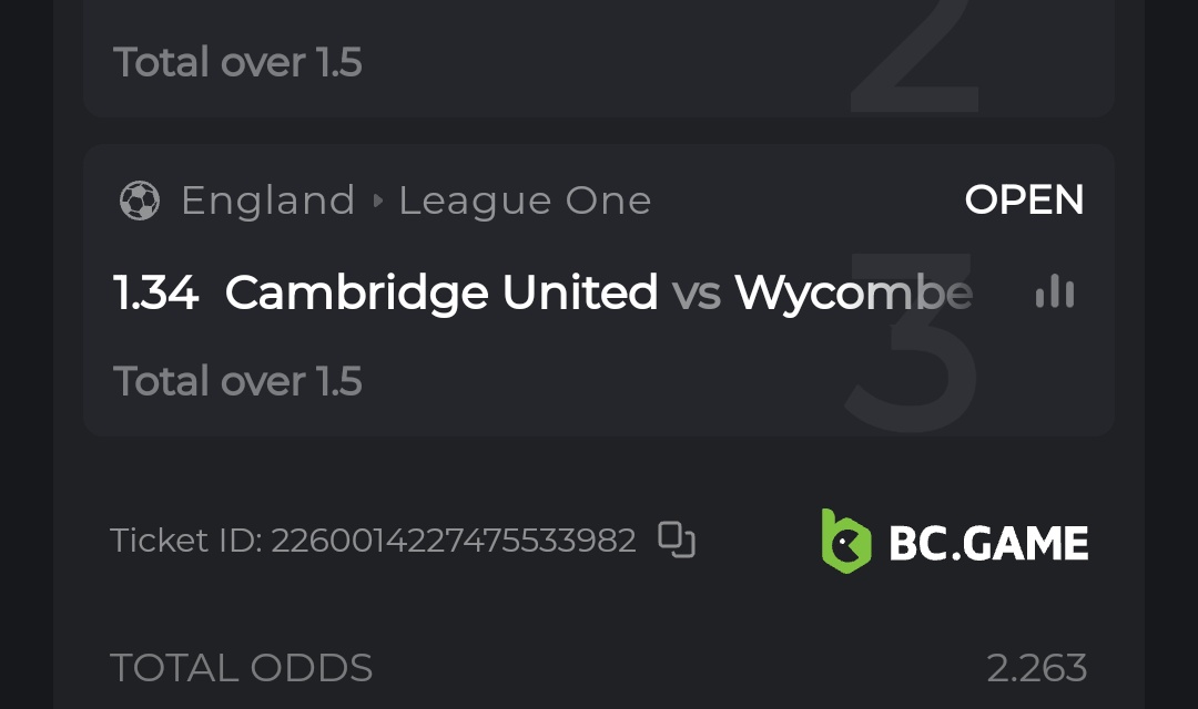 2 Odds Tossing on Bcgames

Betcode 👉 bc.game/sports?bt-path…

Stake responsibly 🔞🔞

Sign Up here 👉 partnerbcgame.com/ddc2e587d