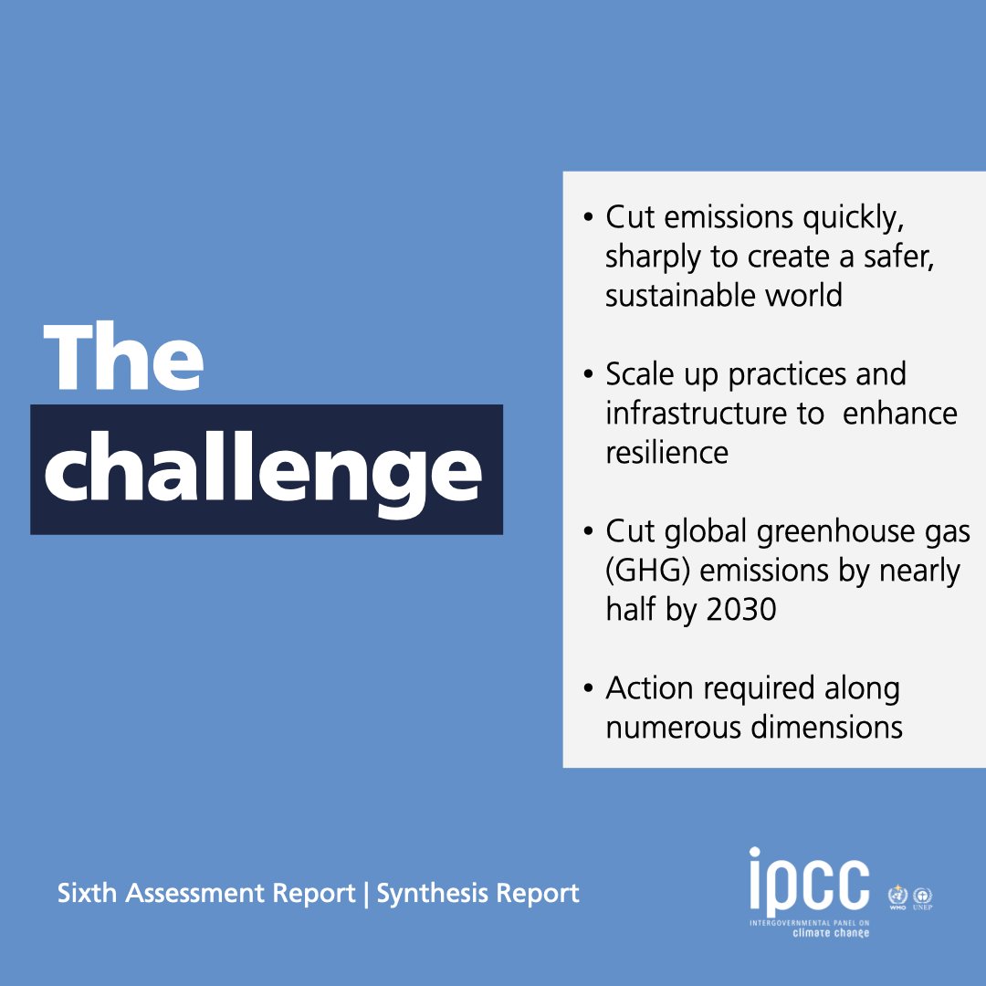 #IPCC’s Synthesis Report “will serve as the resource for policymakers at a critical moment in history... when it is imperative that action become a much higher priority,” said IPCC Chair Hoesung Lee releasing the Synthesis Report on 20 March. Read more ➡️bit.ly/SRYRpt23