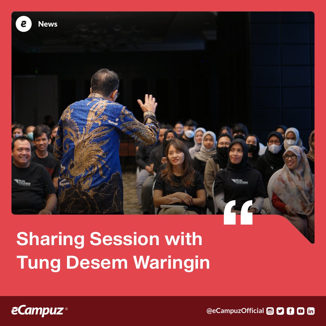 Kamis, 14 April 2023 Tim eCampuz turut diundang dalam acara sharing session oleh @runsystemid dengan mengusung tema “Career Revolution”.

🔗ecampuz.com/2023/04/17/car…

#eCampuz
#careerrevolution
#tungdesemwaringin