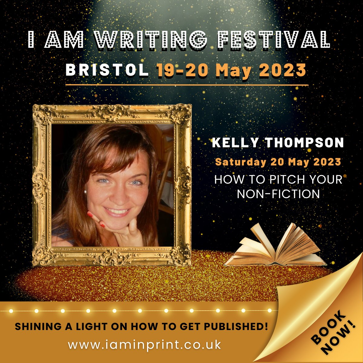 IAmInPrint's tweet photo. #Writing non-fiction? Want to know how to pitch it to an agent? This talk with Kelly Thompson at the #iamwritingfestival in Bristol on 20 May will explain what publishers look for when acquiring non-fiction and how to craft a compelling proposal. Kelly is also doing #Agent121s. https://t.co/o4k4YblxkQ
