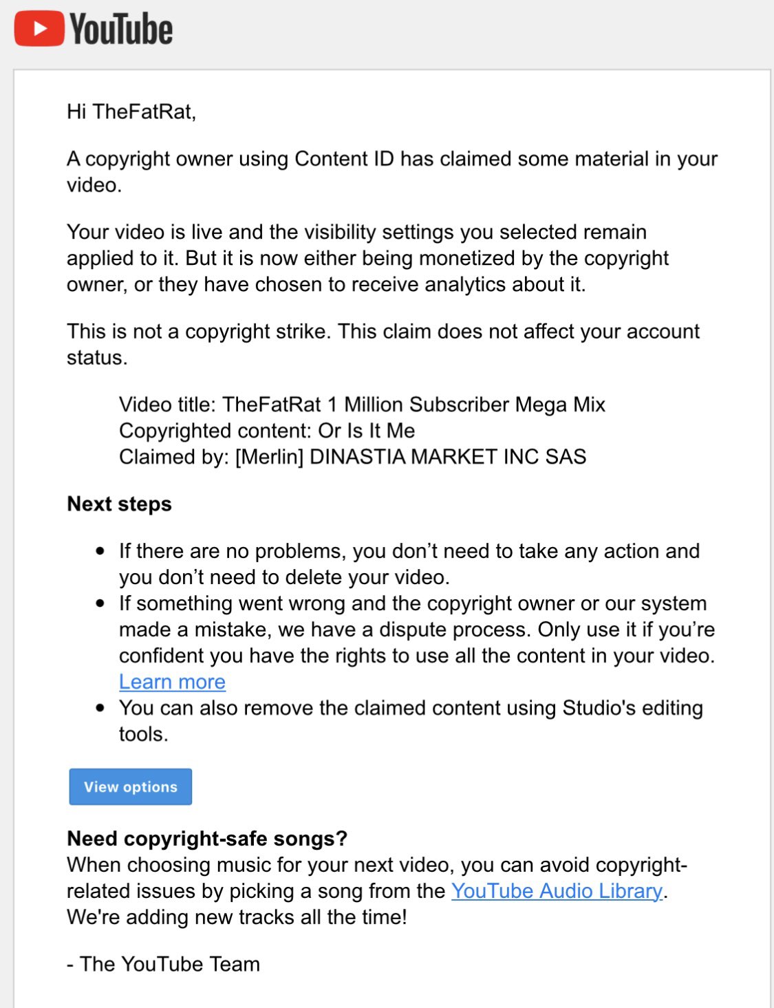TheFatRat على X: &ldquo;Obligatory tweet explaining the claim on „No No 