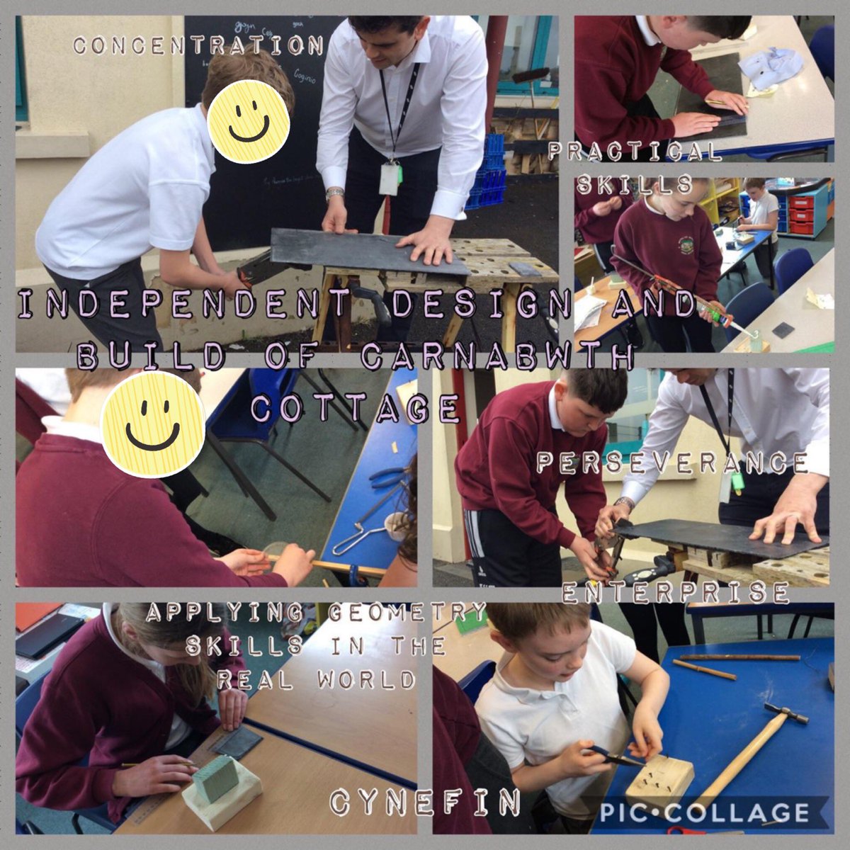 Focus on applying practical skills and safety rules to build a carnabwth cottage!

#skillsapplication  #cynefin  #cwricwlwmigymru #cyfranwyrcreadigolmentrus #cysylltiedig #giveitago

@EducatorsWales  @SchoolsPembs