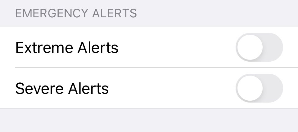 <a href="/cabinetofficeuk/">Cabinet Office</a> <a href="/10DowningStreet/">UK Prime Minister</a> Go to settings. 

Notifications. 

Scroll down to bottom, 

Emergency alerts. 

Turn off.