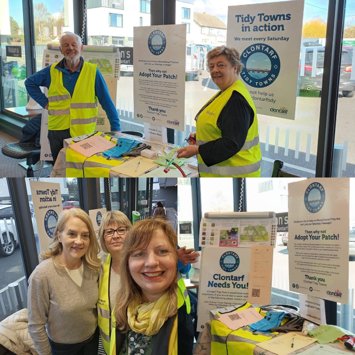 ClontarfTidy's tweet photo. Thanks to everyone who signed up yesterday at our info day in @nolansclontarf. Looking forward to new volunteers helping #KeepClontarfTidy each Saturday and lots of people interested in #AdoptYourPatch. If you didn't get to say hello, just get in contact. https://t.co/PibTnLYeIV