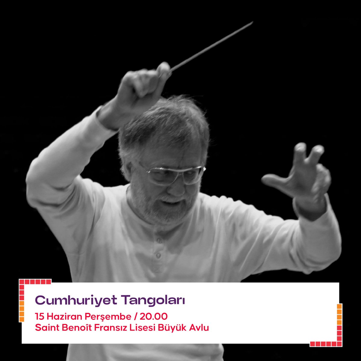 muzikfestivali's tweet photo. Cumhuriyet’in 100. yılında ülkemizin ilk tango bestecilerinin eserleri, Hakan Şensoy’un müzik direktörlüğü ve şefliğinde, Hasan Niyazi Tura’nın düzenlemeleriyle yeniden hayat buluyor. Tango gösterisinin de eşlik edeceği konser, hafızalarımızdan kolay kolay çıkmayacak. 💃 🎶
🕺 https://t.co/6xDmUeeLL2