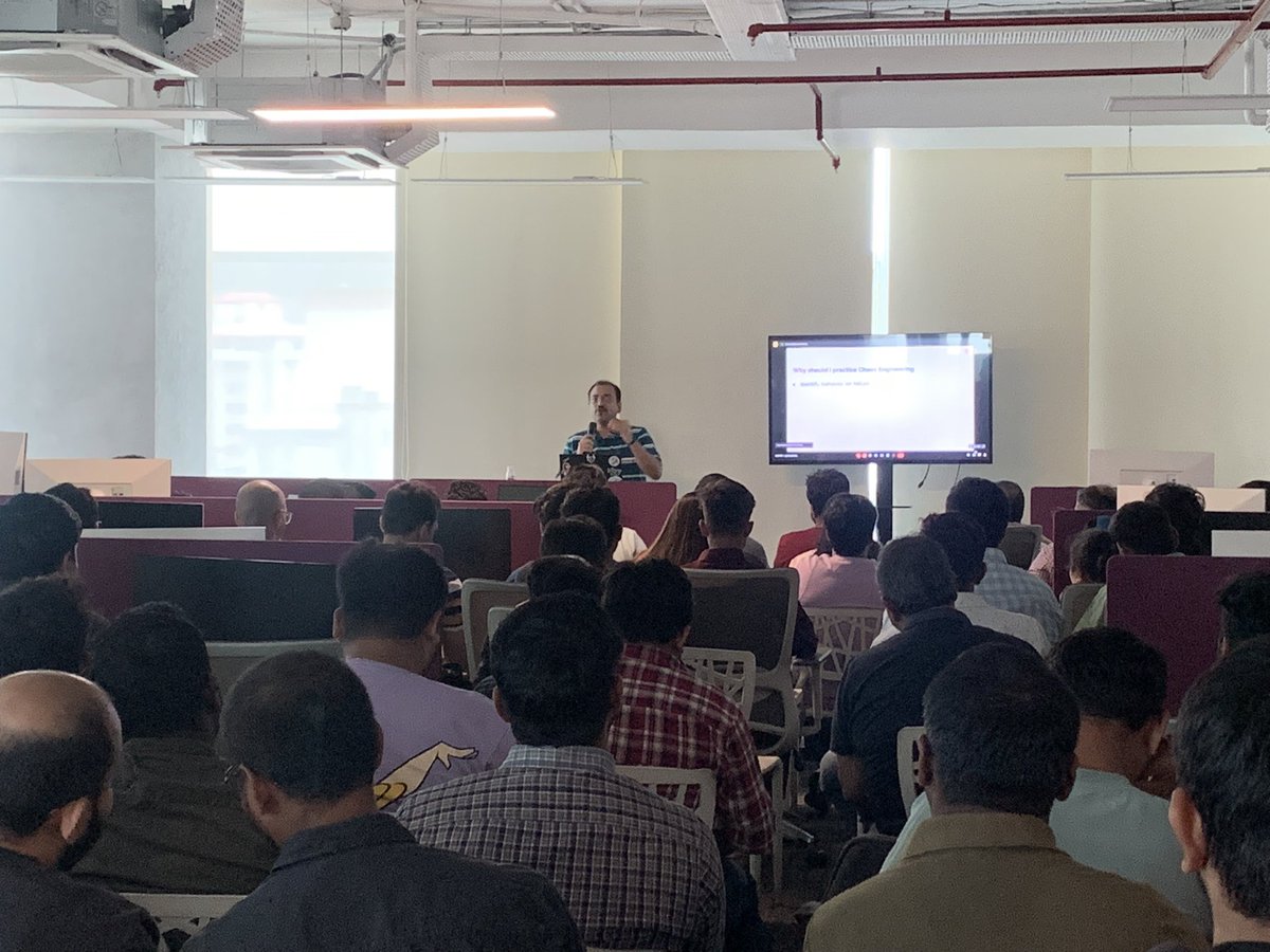 kubernetes_pune's tweet photo. Our final talk of the day is presented by @rutu_kadikar  from @infracloudio talking about Monitoring Chaos with Litmus and Grafana. @SlackHQ @grafana https://t.co/76pJoLVndr