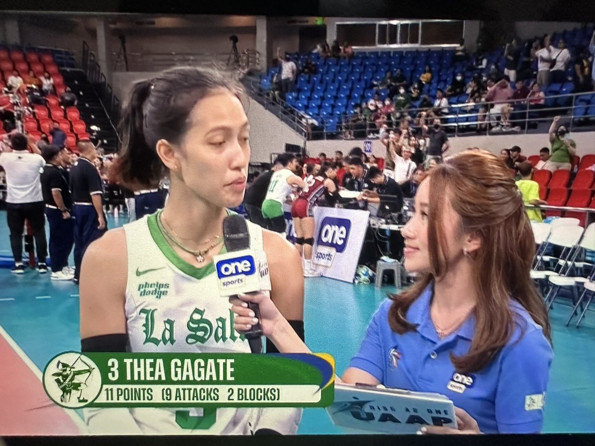 mcymscs's tweet photo. Finally!! POG: @thea_gagate 😭💚🏹

#UAAPSeason85 
#DLSUvsUP
#RevatilizedDLSU https://t.co/OuMPCL3S0v