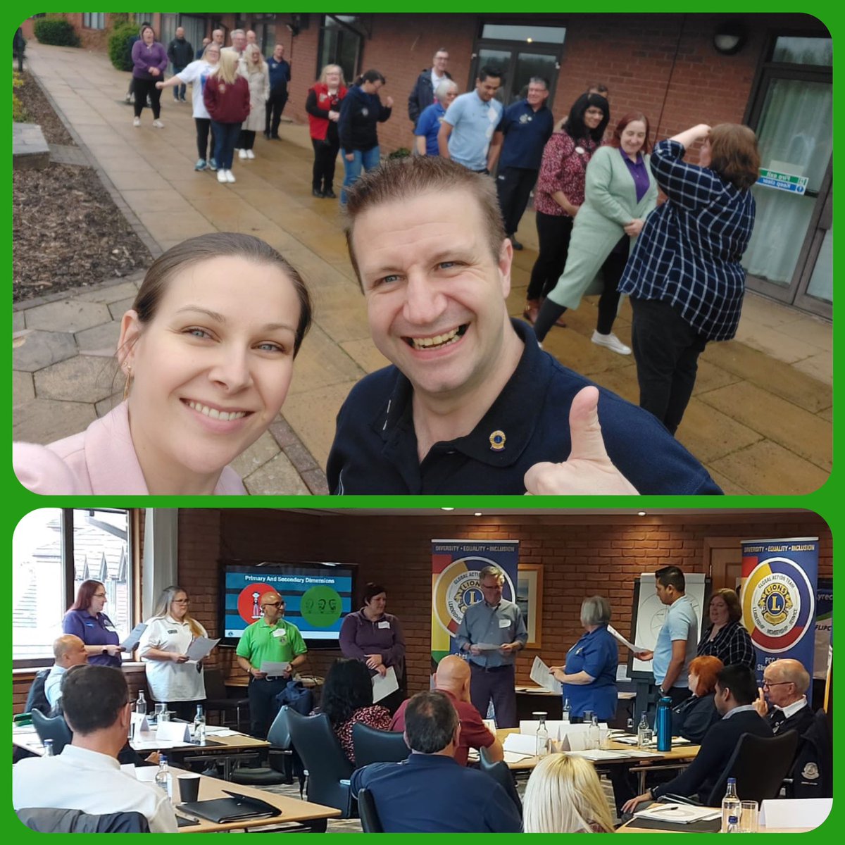 swayoung01's tweet photo. 🦁💚Lions Clubs British Isles Regional Lions Leadership Institute 2023 💚🦁
Our session on Diversity included a short trip outside as we discovered how our similarities and differences can be primary and secondary dimensions
#WeServe #LionsGAT #LionsGLT #LionsInstitute #RLLI https://t.co/oDo1HtSmDM