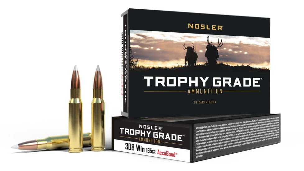 familydealvibes's tweet image. Nosler Trophy Grade .308 Winchester 165 Grain AccuBond Brass  Cased Centerfire Rifle Ammunition 60049 Caliber: .308 Winchester,  Number of Rounds: 20,   35% Off    w/ Free S&amp;amp;H

bit.ly/3L0JfT8

PRICE  $54.99

#opticsplanet #MediumGame