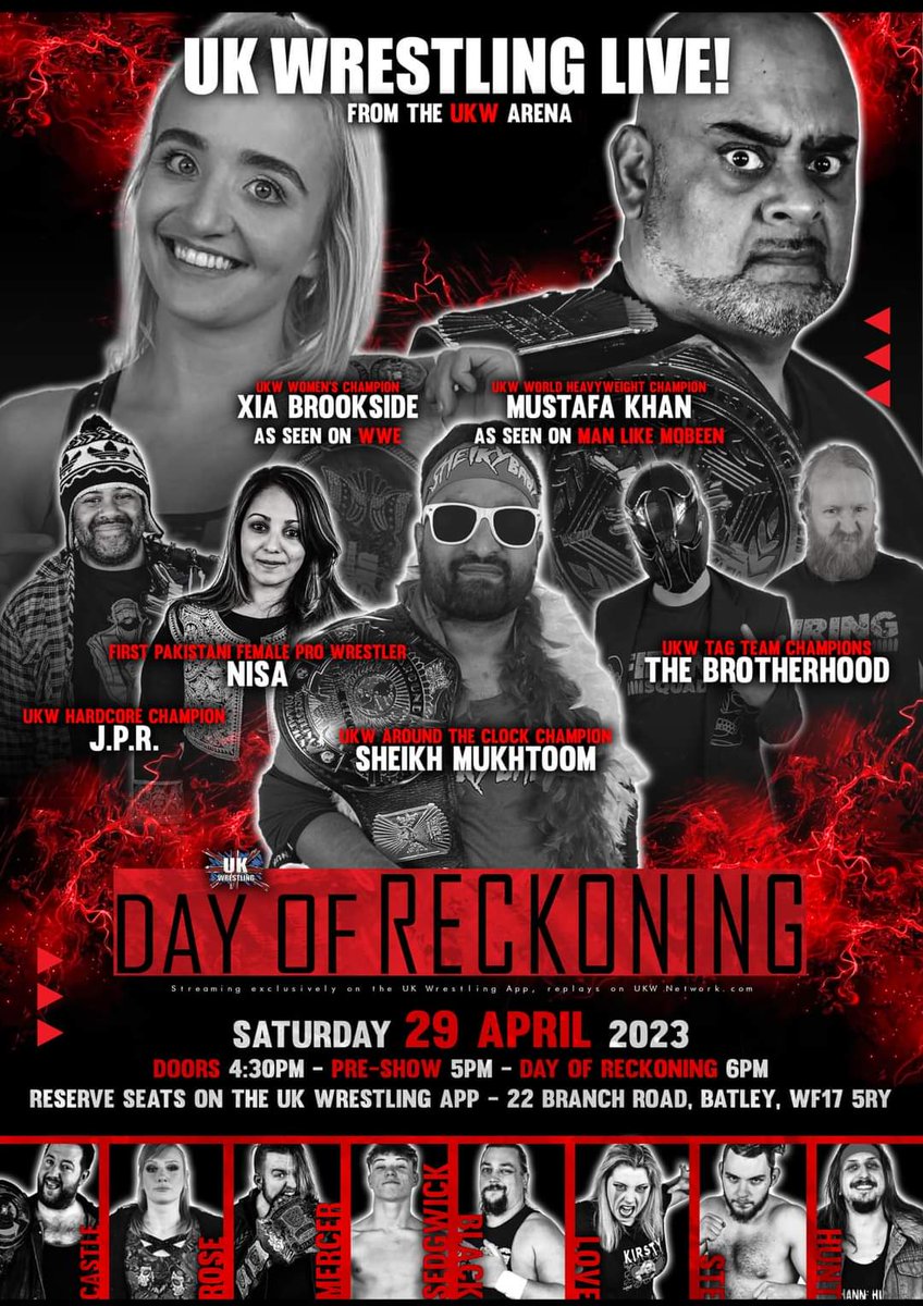Misfit_NSV's tweet photo. @UKWrestling_TV presents Day of Reckoning: Triple Threat!

@_The_Uther_One @ChrisCastleUKW @TaaviPeelo @ian_creed1 @JPR4LIFE @MercForHire_PW @Mo_Menttum @PaulHubris @Jon_Sedgwick https://t.co/jSymdfSdAt