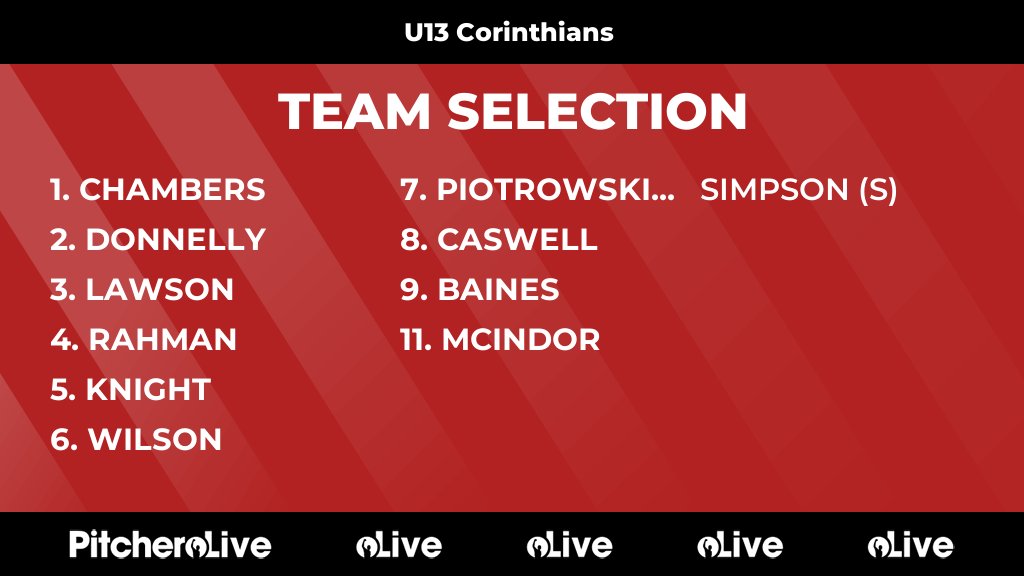 Today's U13 Corinthians team selection #Pitchero bingleyfootball.co.uk/teams/159569/m…