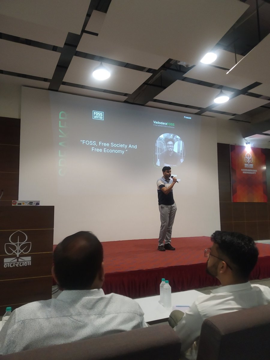 IMJAYMIN18's tweet photo. Had a great time attending the FOSS Open Source Event in Vadodra today! ✨Learned about the latest trends in open source technology and connected with like-minded individuals. Thank you  to the organizers for putting on such a fantastic event‼️  Let's enjoy the whole day. https://t.co/BH4JUScRVr