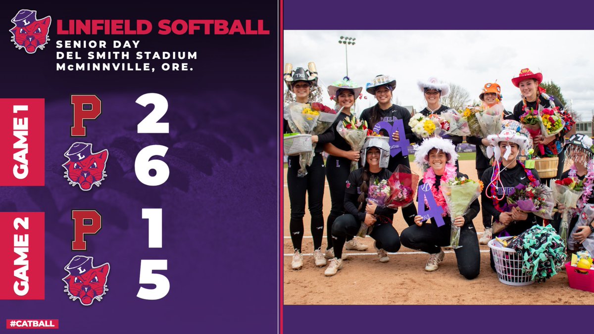 RECAP🥎| The NWC champs are still streaking after a doubleheader sweep on Senior Day.🧹

The 'Cats are 16-0 in the month of April.

📰: bit.ly/413yaWZ

#RollCats | #Catball | #d3sb