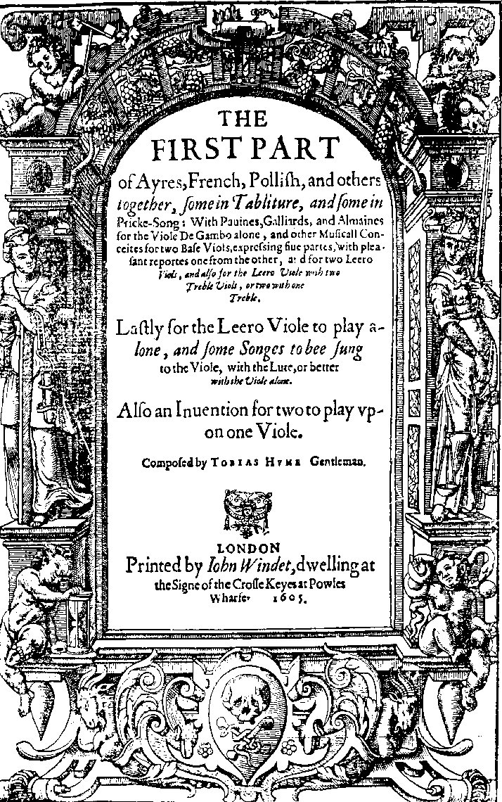 nikolausmella's tweet photo. Today marks the 378th anniversary of the death of the Scottish #soldier, #ViolPlayer & #baroque composer, Tobias #Hume. :-) 🌼 🧭 † #London 🇯🇪 #England #BaroqueMusic #BaroqueComposers
Title page of Hume's first part of Ayres, 1605, printed by John Windet, #London. https://t.co/AdQevk72LR