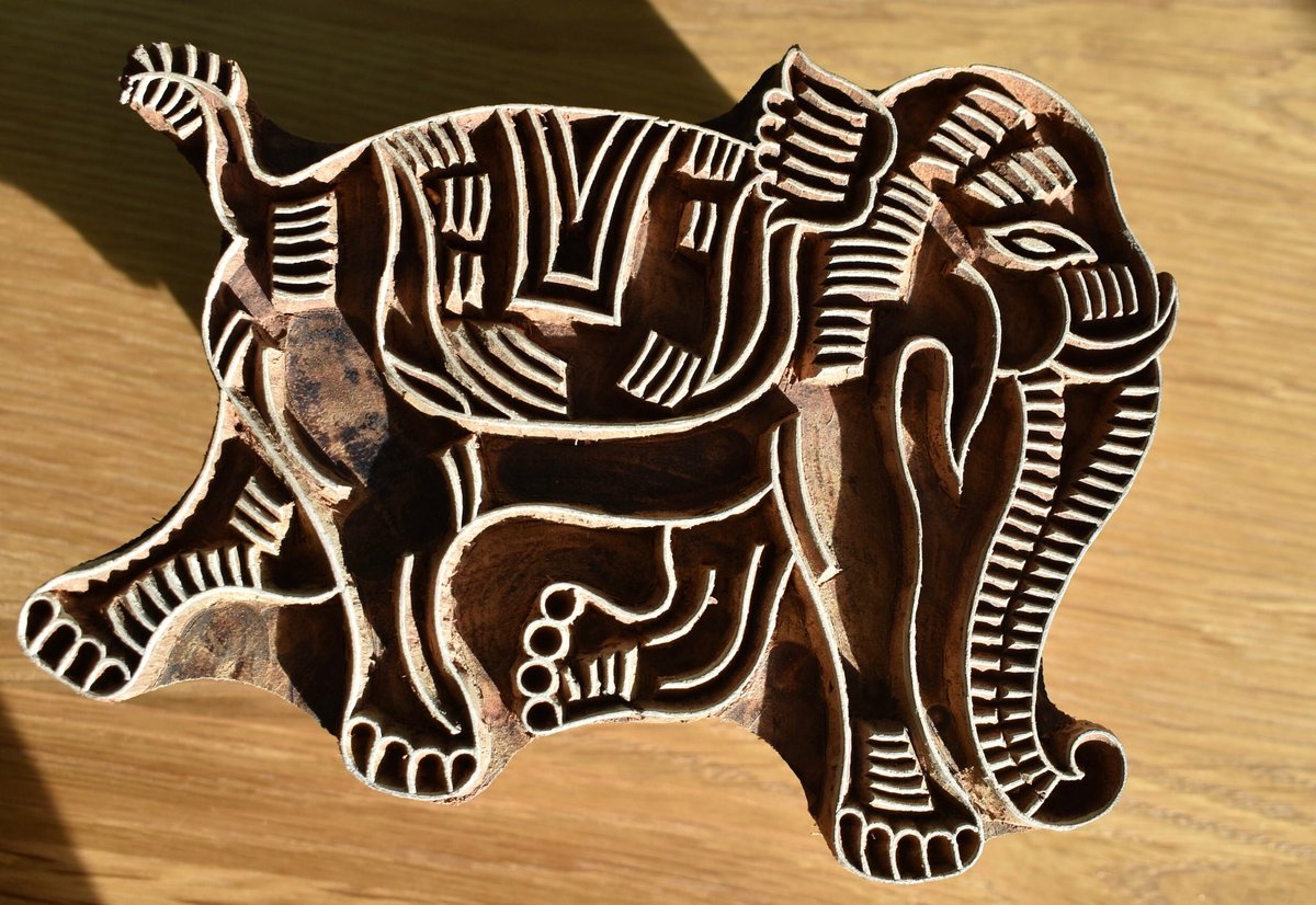 #Aanjalees Hand Carved wooden stamp - Elephant #elephant #printingprintmaking #printingblock #handcarved #woodenblock #embroidery #block                     etsy.me/407uBxz