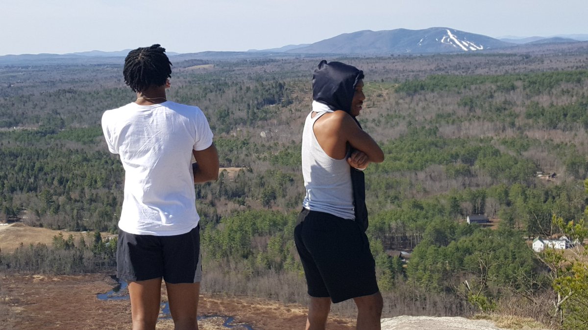 BA_TeacherCoach's tweet photo. Couple of @Bridgton_Ftbl DBs getting some perspective on Hawk Mt today. https://t.co/mCWRrE7XhI
