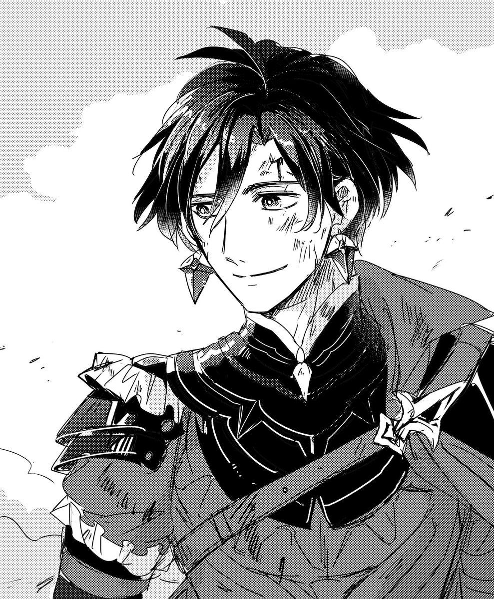 バトル中は厳しい顔をして戦っているのにマスターが不安げな顔をいていたらとても優しく微笑んでくれたりなどしてくれる陛下の絵 https://t.co/LBxPnYd3uI