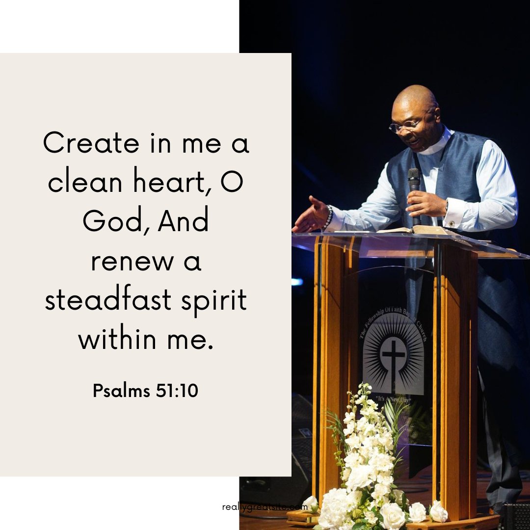 Create in me a clean heart, O God, And renew a steadfast spirit within me.
.
Psalms 51:10 NKJV
.
.
.
#iLoveTeachingTheBible
#TFOFChurch
#PastorTroyGarner
#huntsvillealabama
#PsalmWeekend