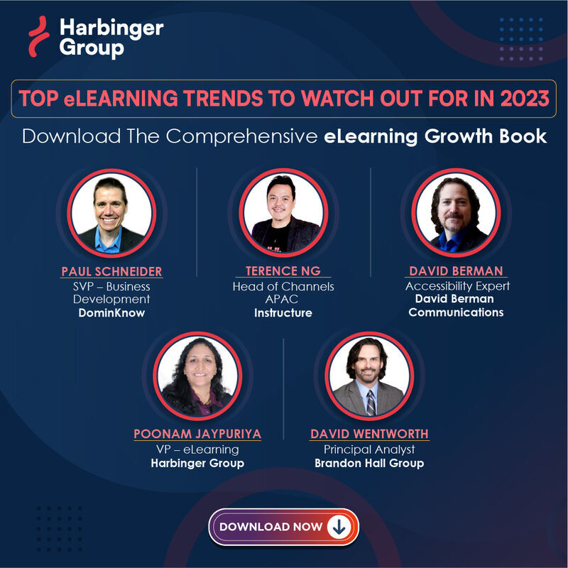 Harbinger_Grp's tweet image. #eLearning is expected to become an $840 billion market by 2030. Do you know which #eLearningTrend to focus on in 2023? Which #eLearningTechnology should you invest in? To know download our eLearning Growth Book: bit.ly/3HaMS74
#futureoflearning #learningexperience