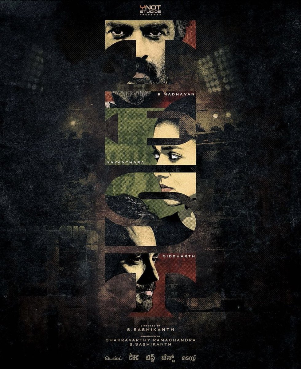 My next tamil film ..happy to be a part of the team #thetest🏏  captain <a href="/sash041075/">Sash</a>  sponsors <a href="/chakdyn/">Chakravarthy Ramachandra</a> &amp; <a href="/sash041075/">Sash</a>  opening batsman <a href="/ActorMadhavan/">Ranganathan Madhavan</a> #siddharth  #nayanthara …1st innings have begun #thetest🏏 
Motion poster on -