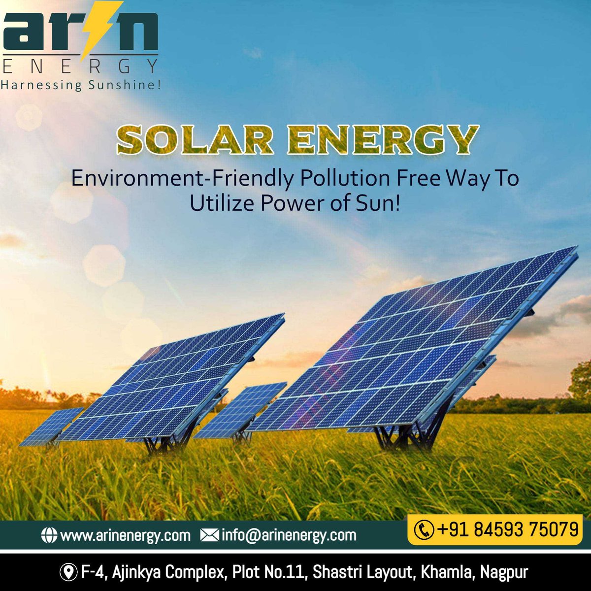 Get summer 🌞 Ready in Time. Go Solar with Arin Energy 

Book Your Solar System Today!

#GoSolar # #solarhomes #solarpanels #sunpower☀️☀️ #solarrooftop #solarenergy #solarinstallation #solarsubsidy #Arinenergy