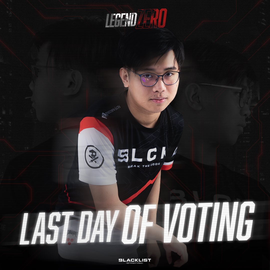 BLACKLISTINTL's tweet photo. Today's the last day to vote for Edward to be inducted into the #MPLPHHallOfLegends.

Have you made your case for Legend Zero yet? 🫡

#BreakTheCode | #MPLPhilippines #LakasNgPinas https://t.co/qF4BCu9uSI